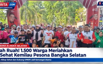 Tumpah Ruah! 1.500 Warga Meriahkan Jalan Sehat Kemilau Pesona Bangka Selatan 2026