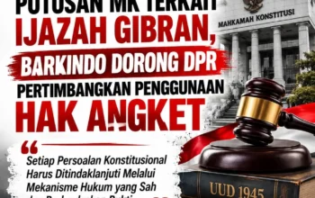 Tindak Lanjuti Putusan MK Terkait Ijazah Gibran, BARKINDO Dorong DPR Pertimbangkan Penggunaan Hak Angket