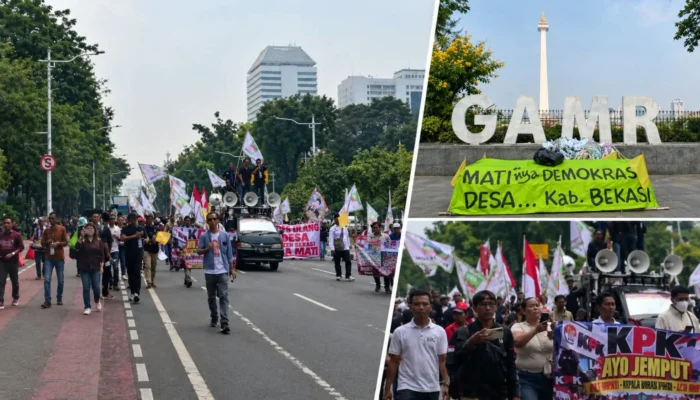 Aksi Damai di Jakarta, LBH AMPUH dan Warga 18 Desa Bekasi Desak Evaluasi Seleksi serta Penundaan Pelantikan Kades