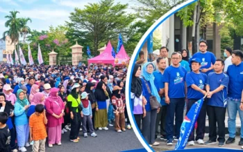 HUT ke-25 Partai Demokrat, DPC Bangka Gelar Jalan Santai Bersama Ribuan Warga Sungailiat