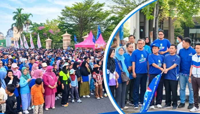 HUT ke-25 Partai Demokrat, DPC Bangka Gelar Jalan Santai Bersama Ribuan Warga Sungailiat